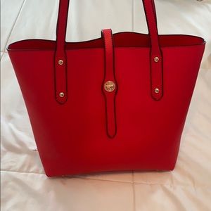 Red new Leather tote bag!